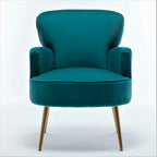 US Pride Furniture Trendy Velvet Accent Chair with Gold Metal Legs Upholstered Armchair
