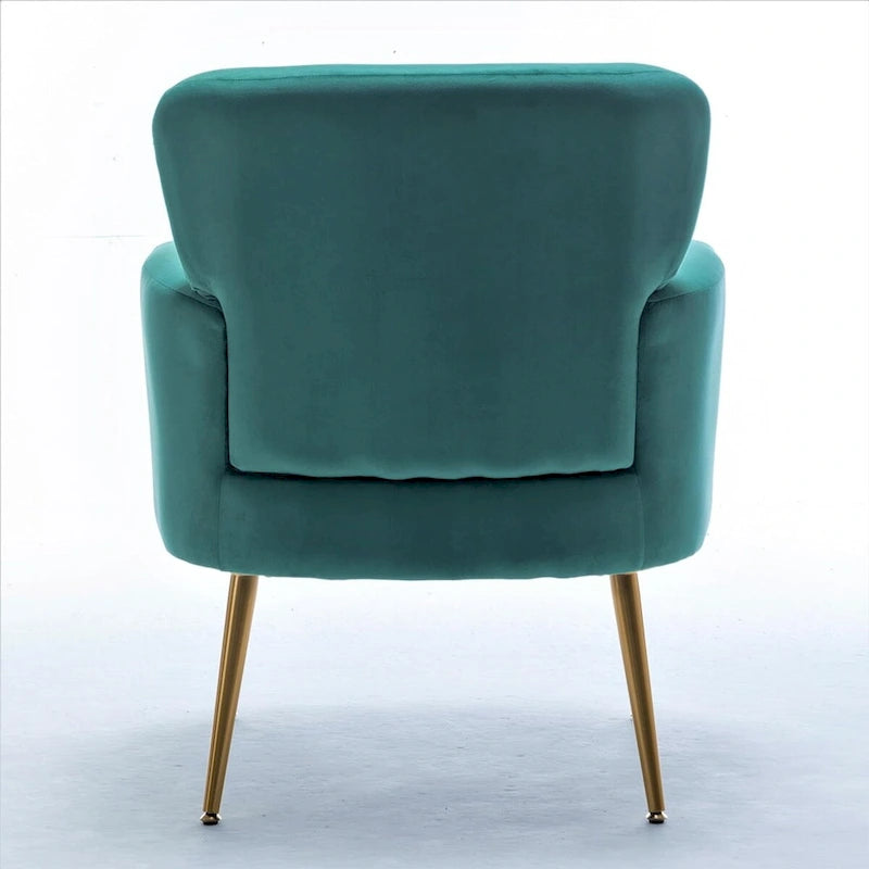 US Pride Furniture Trendy Velvet Accent Chair with Gold Metal Legs Upholstered Armchair