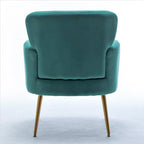 US Pride Furniture Trendy Velvet Accent Chair with Gold Metal Legs Upholstered Armchair