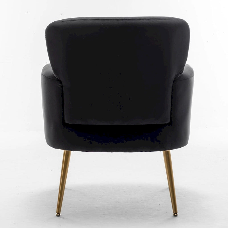 US Pride Furniture Trendy Velvet Accent Chair with Gold Metal Legs Upholstered Armchair