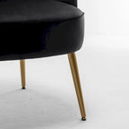 US Pride Furniture Trendy Velvet Accent Chair with Gold Metal Legs Upholstered Armchair