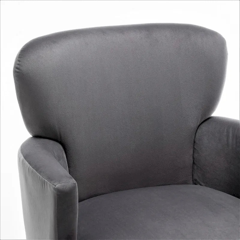 US Pride Furniture Trendy Velvet Accent Chair with Gold Metal Legs Upholstered Armchair
