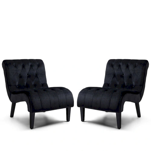 Juego de 2 sillas decorativas tapizadas sin brazos AVAWING