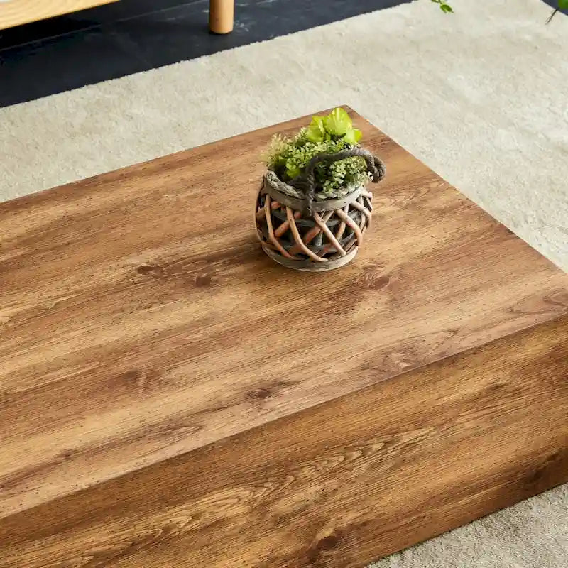 Modern MDF Coffee Table with Wood Texture Pattern