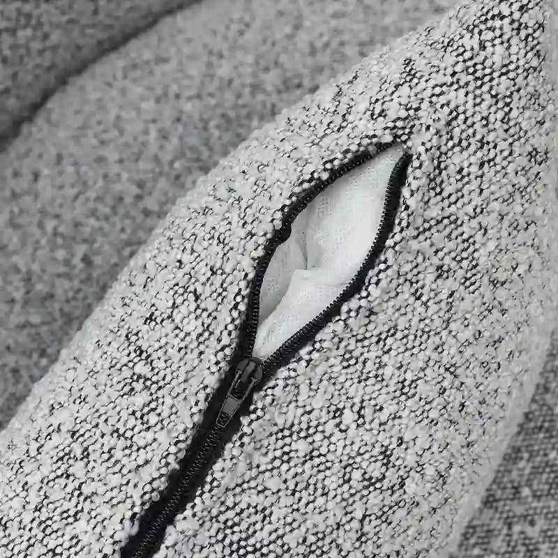 KINWELL 33 W gepolsterter Akzentsessel aus Sherpa-Bouclé-Stoff, drehbar (2er-Set)