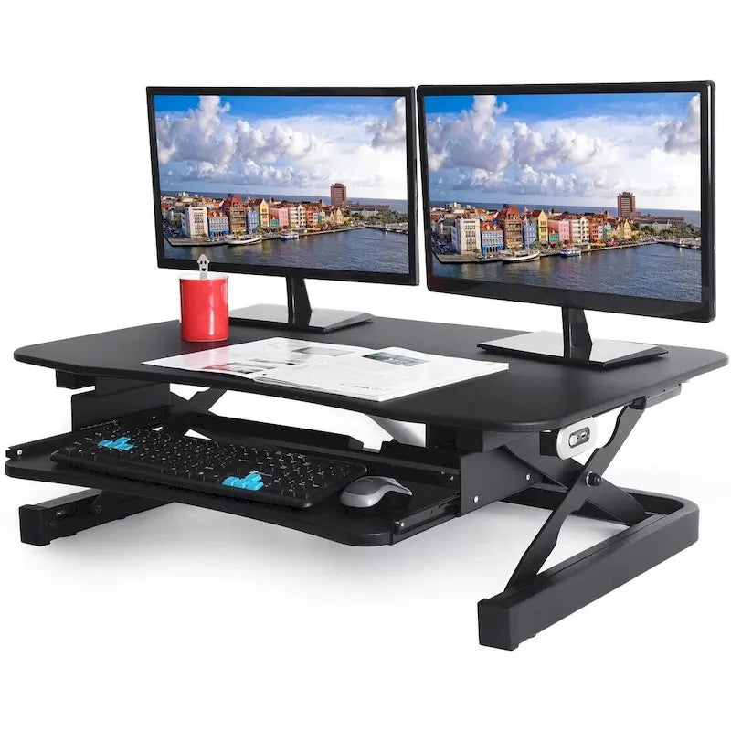 Height Adjustable Sit to Stand Electric Desk Riser