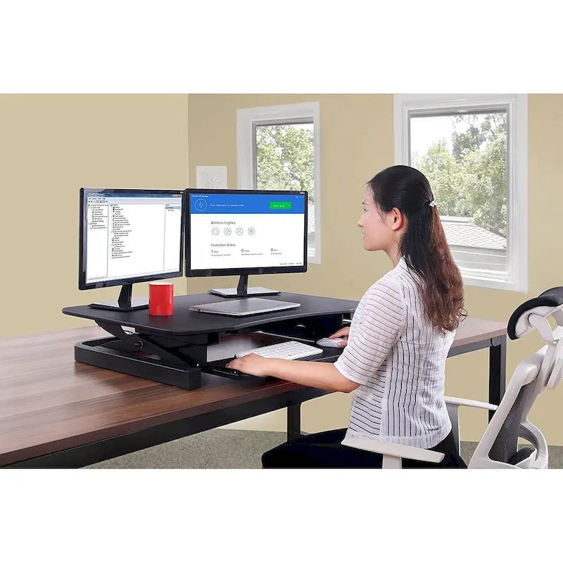 Height Adjustable Sit to Stand Electric Desk Riser