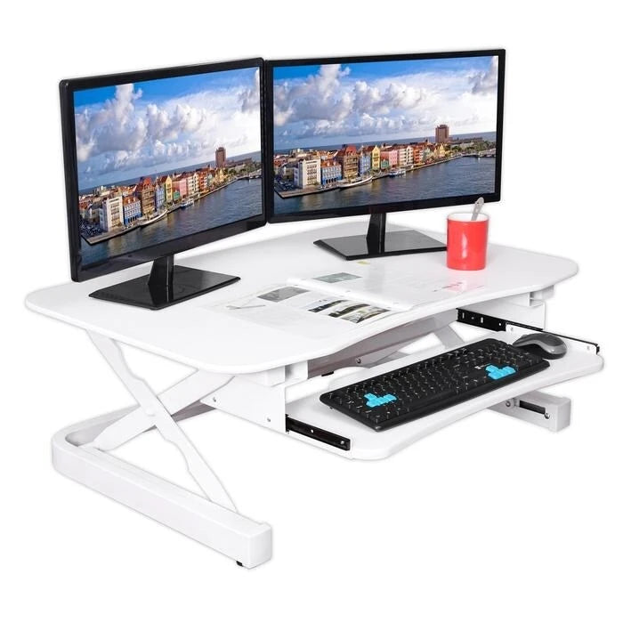Height Adjustable Sit to Stand Electric Desk Riser