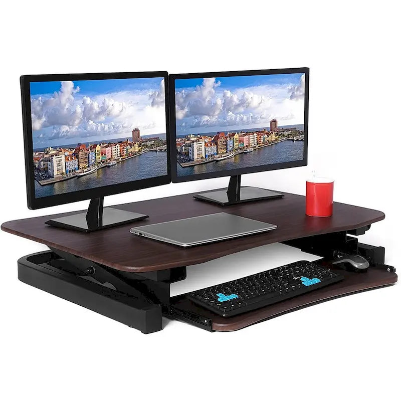 Height Adjustable Sit to Stand Electric Desk Riser