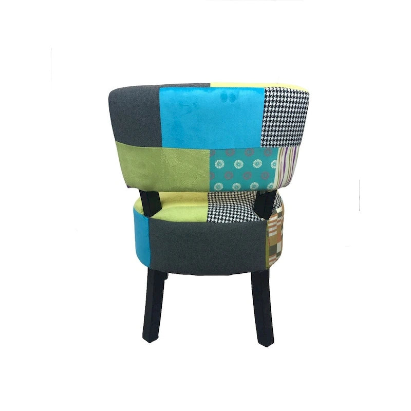 Accentfauteuil met patchwork in Pacific-kuststijl