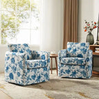 Erkenbald moderner Drehsessel mit abnehmbarem Bezug und herausnehmbarem Sitzkissen, Set aus 2 Stück, von HULALA HOME