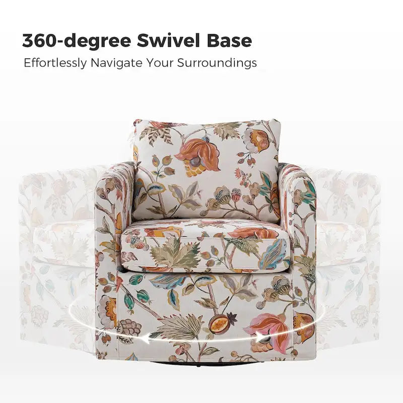 Erkenbald moderner Drehsessel mit abnehmbarem Bezug und herausnehmbarem Sitzkissen, Set aus 2 Stück, von HULALA HOME