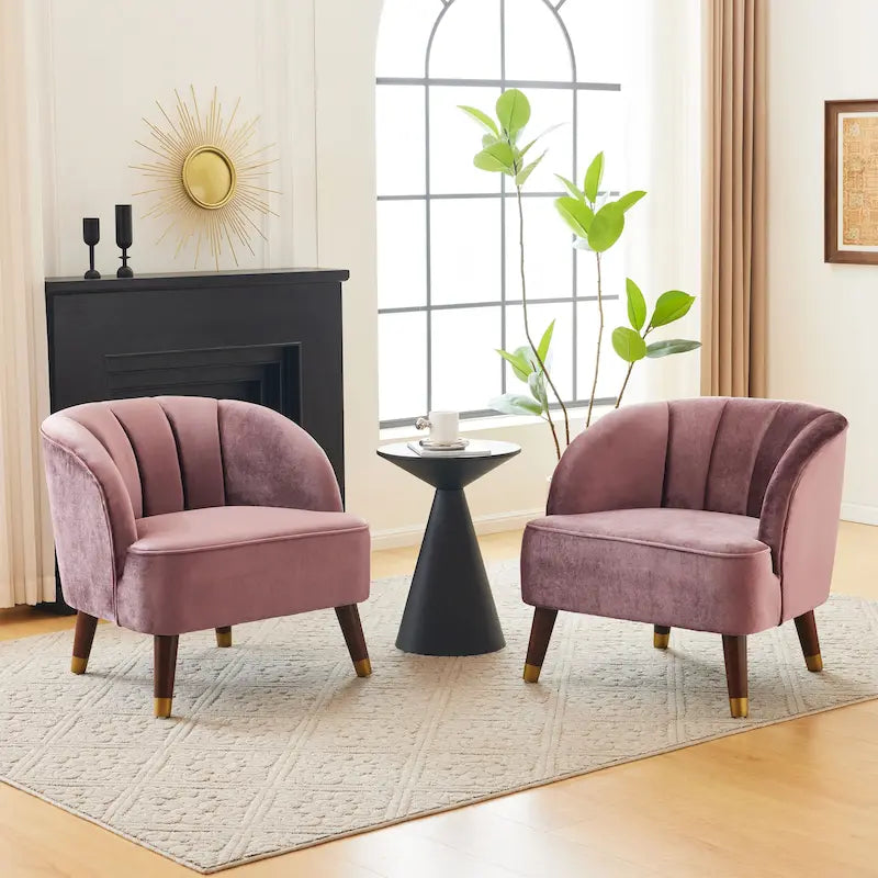 Conjunto de 2 sillas club modernas tapizadas Mokena de Christopher Knight Home