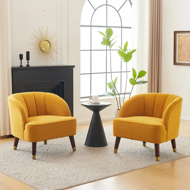 Conjunto de 2 sillas club modernas tapizadas Mokena de Christopher Knight Home