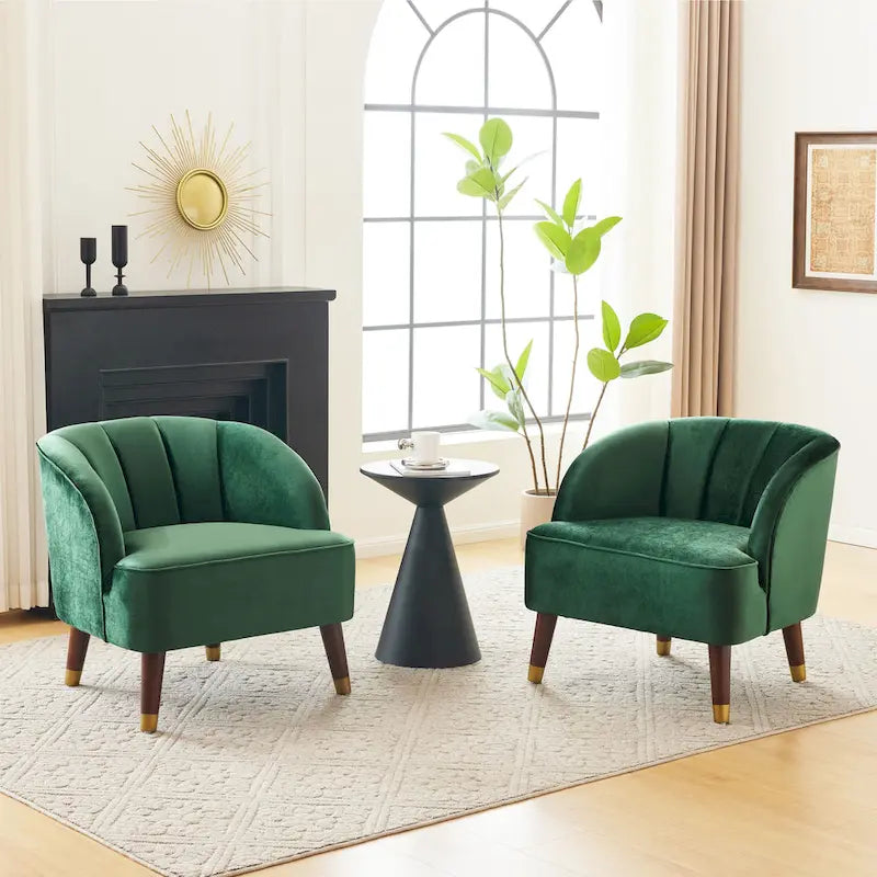 Mokena Modern Upholstered Club Chair (Set of 2) by Christopher Knight Home