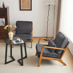 2-pc Upholstered Linen Blend Accent Chair