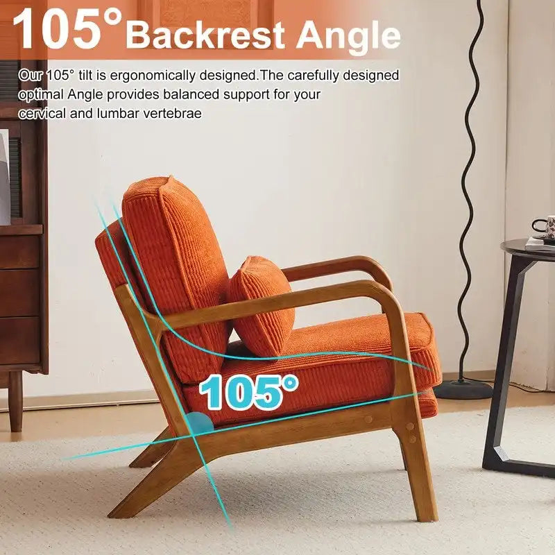 2-pc Upholstered Linen Blend Accent Chair
