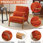 2-pc Upholstered Linen Blend Accent Chair
