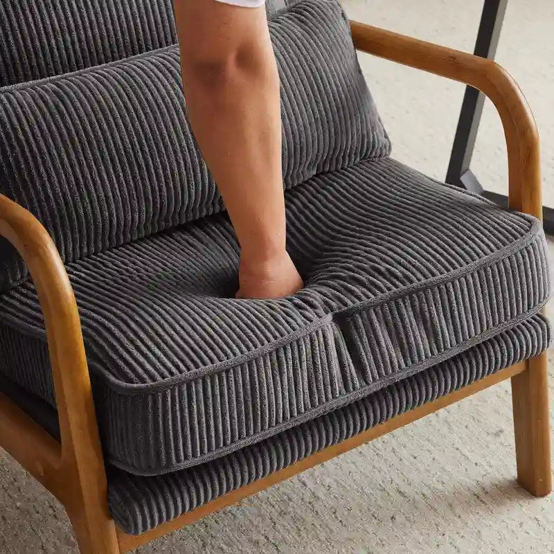 2-pc Upholstered Linen Blend Accent Chair