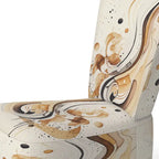 Designart brauner und schwarzer Polster-Akzentstuhl „Movement IV“ im modernen und zeitgenössischen Stil sowie moderner und zeitgenössischer Armlehnstuhl