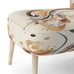 Designart brauner und schwarzer Polster-Akzentstuhl „Movement IV“ im modernen und zeitgenössischen Stil sowie moderner und zeitgenössischer Armlehnstuhl