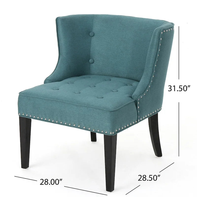 Fabric Occaisional Chair, Dark Teal,for Living Room and Bedroom