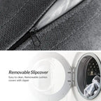Anne 45 W Modern Slipcovered Chair with Ottoman by HULALA HOME