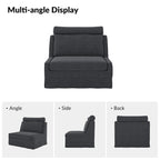 Anne 45 W Modern Slipcovered Chair with Ottoman by HULALA HOME