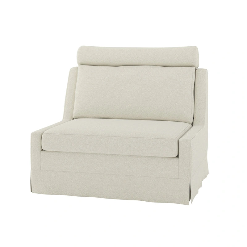 Anne 45 W Modern Slipcovered Chair with Ottoman by HULALA HOME