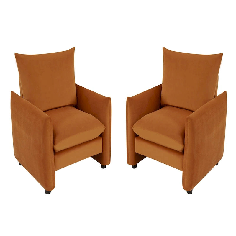 Lilian 33inW Modern Armchair Accent Chair Sofa Lounge Chair(Set of 2)