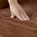 COZYMAN Modern Solid Wood Armchair Upholstered Fabric/Faux Leather Accent Chair for Living Room