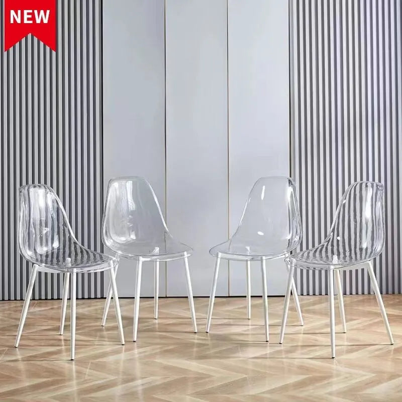 dining chair,set of 4,metal leg,plastic seat for Living Room