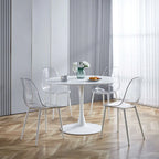 Esszimmerstuhl, 4er-Set, Metallbeine, Kunststoffsitz für das Wohnzimmer