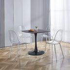 Esszimmerstuhl, 4er-Set, Metallbeine, Kunststoffsitz für das Wohnzimmer