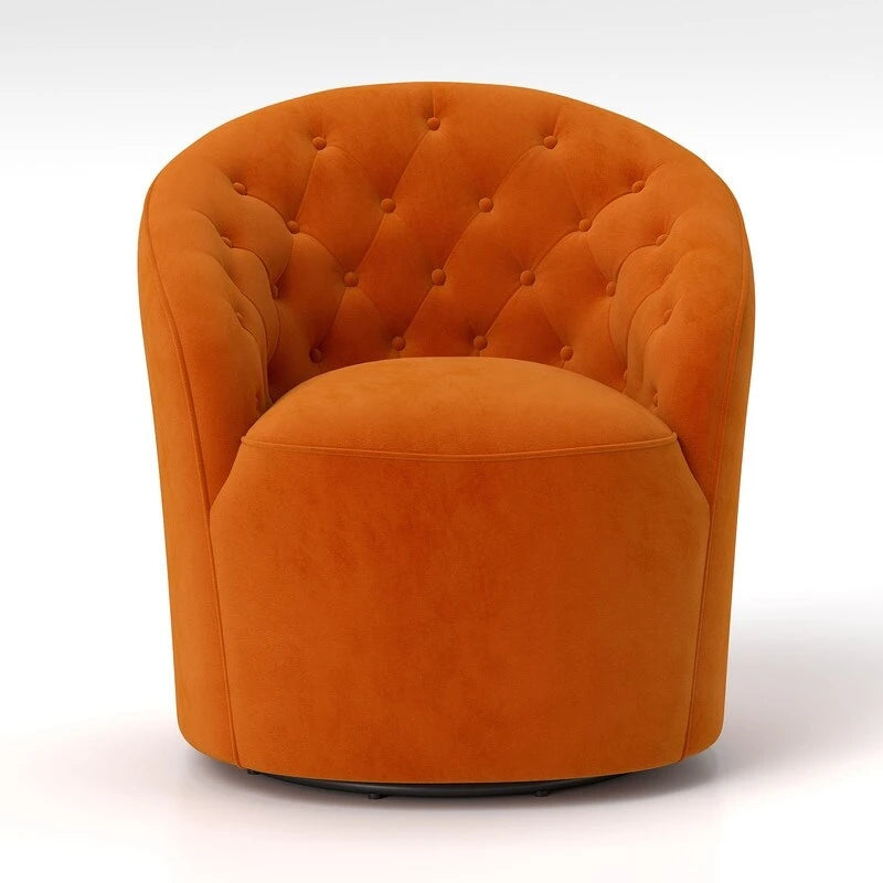 SEYNAR moderne met fluweel beklede draaibare kuipstoel van 360 graden met gecapitonneerde rugleuning, set van 2