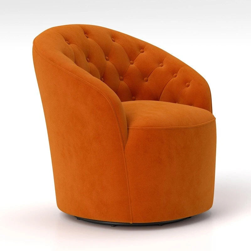 SEYNAR moderne met fluweel beklede draaibare kuipstoel van 360 graden met gecapitonneerde rugleuning, set van 2