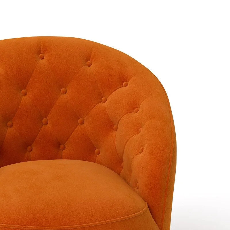 SEYNAR moderne met fluweel beklede draaibare kuipstoel van 360 graden met gecapitonneerde rugleuning, set van 2