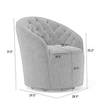SEYNAR moderne met fluweel beklede draaibare kuipstoel van 360 graden met gecapitonneerde rugleuning, set van 2