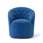 SEYNAR moderne met fluweel beklede draaibare kuipstoel van 360 graden met gecapitonneerde rugleuning, set van 2