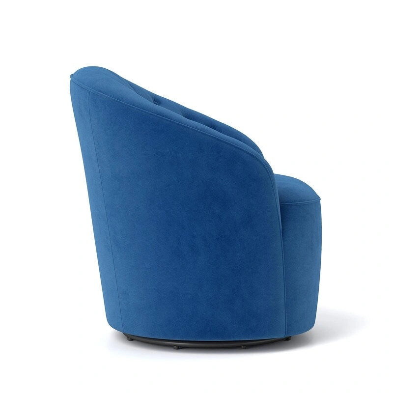 SEYNAR moderne met fluweel beklede draaibare kuipstoel van 360 graden met gecapitonneerde rugleuning, set van 2