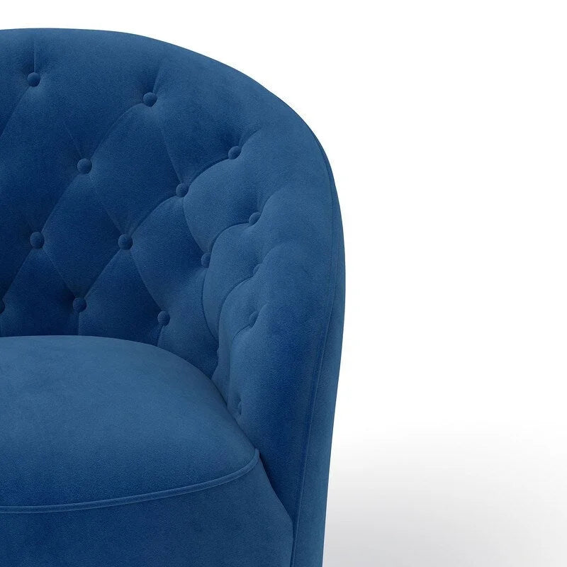 SEYNAR moderne met fluweel beklede draaibare kuipstoel van 360 graden met gecapitonneerde rugleuning, set van 2