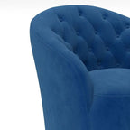 SEYNAR moderne met fluweel beklede draaibare kuipstoel van 360 graden met gecapitonneerde rugleuning, set van 2