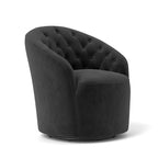 SEYNAR moderne met fluweel beklede draaibare kuipstoel van 360 graden met gecapitonneerde rugleuning, set van 2