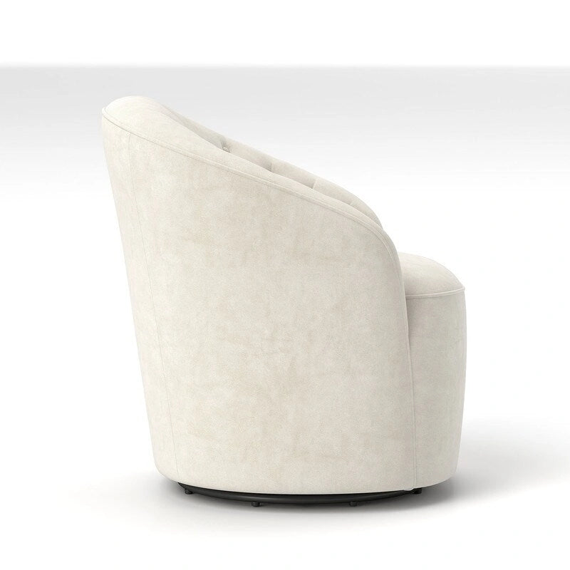 SEYNAR moderne met fluweel beklede draaibare kuipstoel van 360 graden met gecapitonneerde rugleuning, set van 2