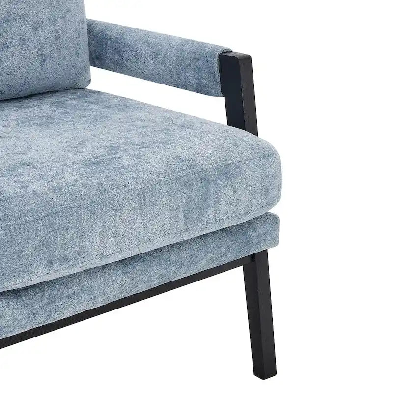 Roundhill Furniture Kelly Mid-Century-Modern-Akzentsessel aus Chenille mit Polsterung und Armlehnen