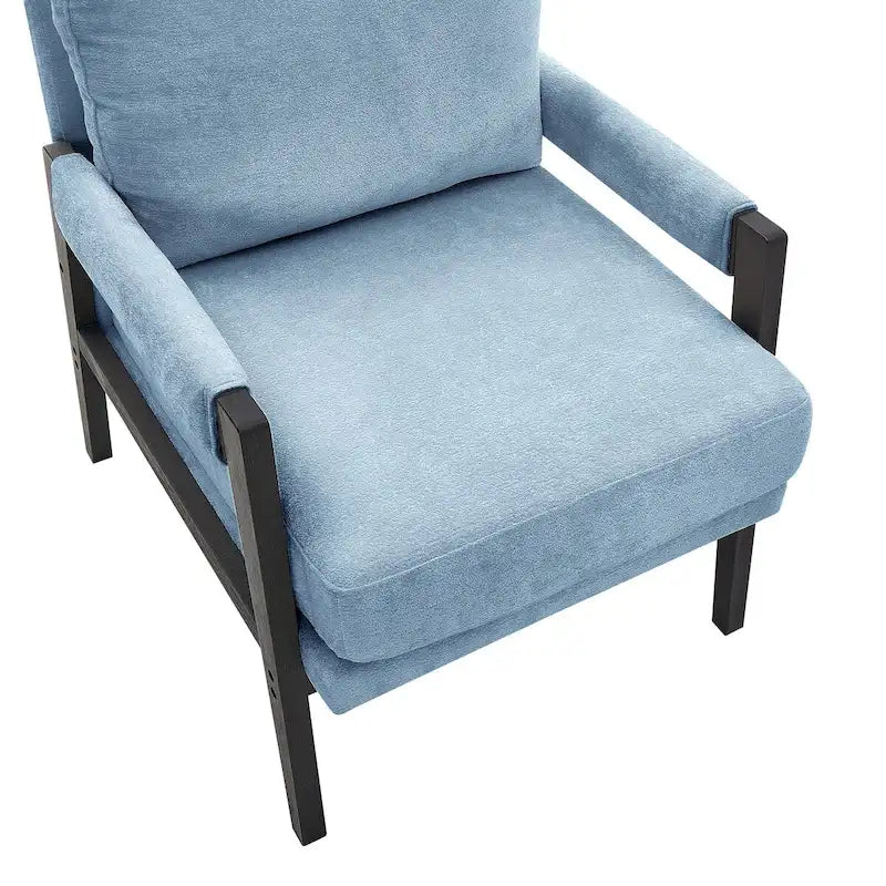 Roundhill Furniture Kelly Mid-Century-Modern-Akzentsessel aus Chenille mit Polsterung und Armlehnen