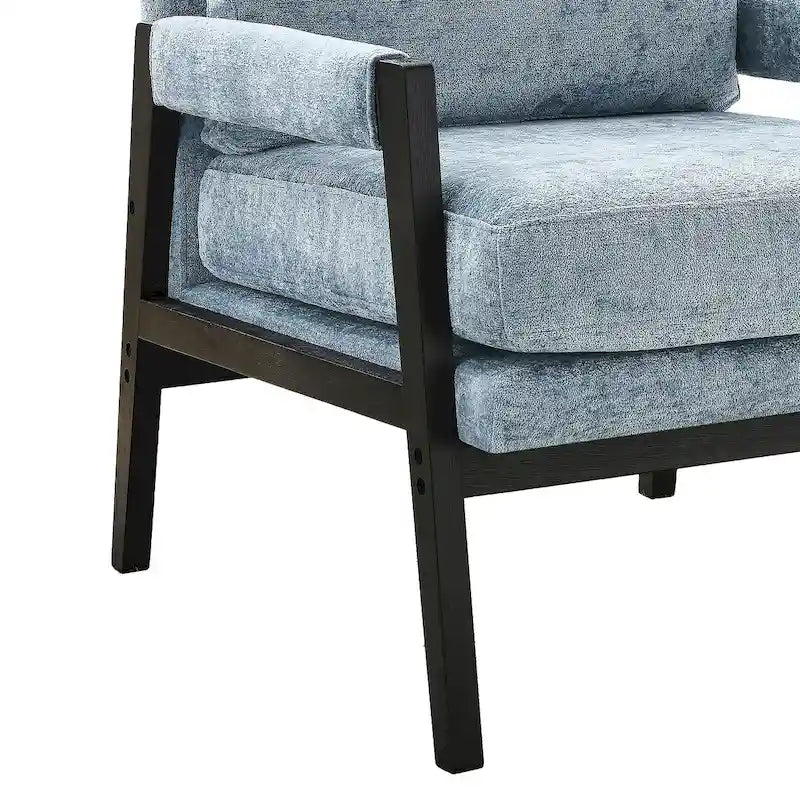 Roundhill Furniture Kelly Mid-Century-Modern-Akzentsessel aus Chenille mit Polsterung und Armlehnen