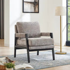Roundhill Furniture Kelly Mid-Century-Modern-Akzentsessel aus Chenille mit Polsterung und Armlehnen