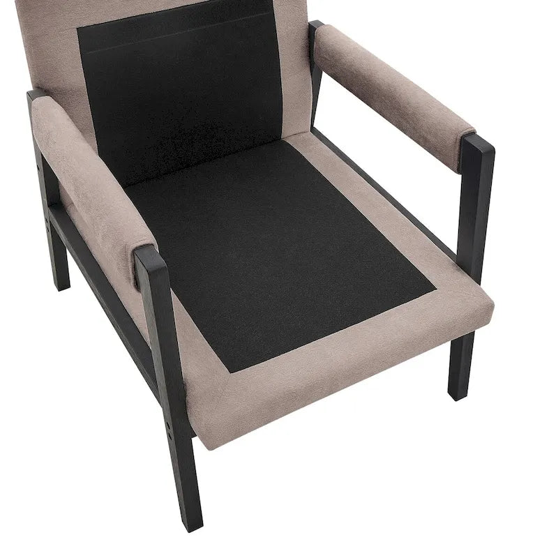 Roundhill Furniture Kelly Mid-Century-Modern-Akzentsessel aus Chenille mit Polsterung und Armlehnen