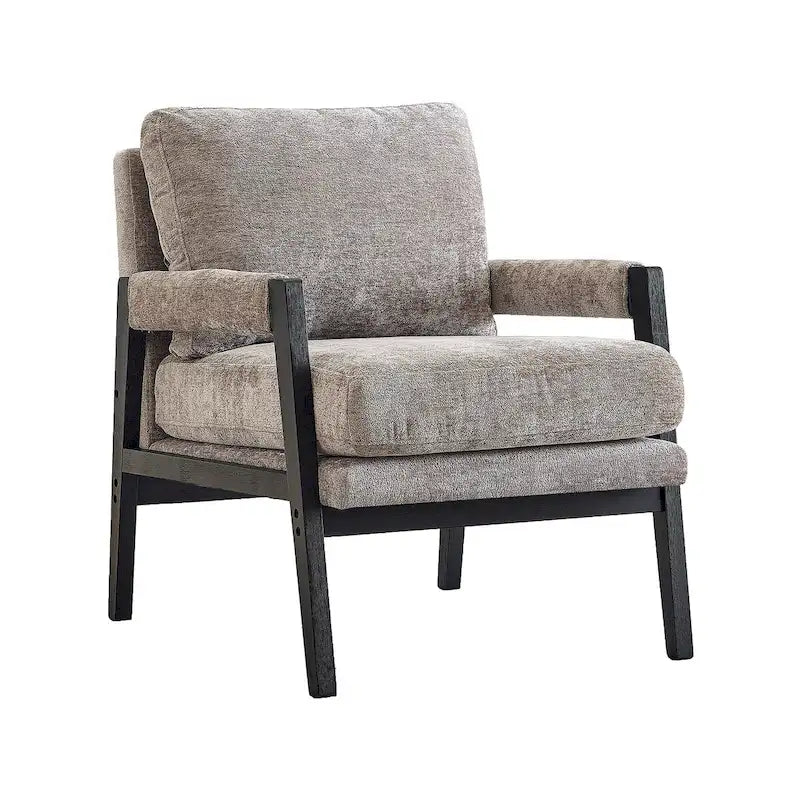 Roundhill Furniture Kelly Mid-Century-Modern-Akzentsessel aus Chenille mit Polsterung und Armlehnen
